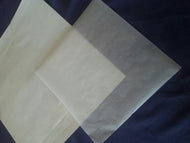 Soft Cheese Wrapping Paper 14" x 14"(350 mm x 350 mm) 25 sheets 2-ply sulfurized interior with white cello exterior
